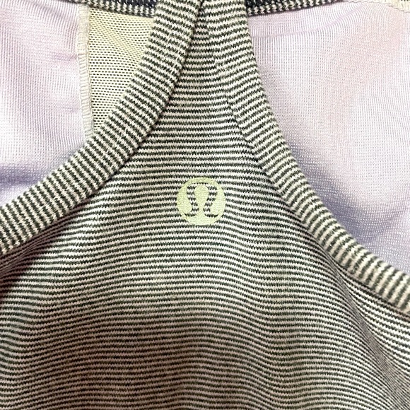 Lululemon Purple Black Stripe Racerback Workout Tank Top Sz XS - Picture 3 of 3